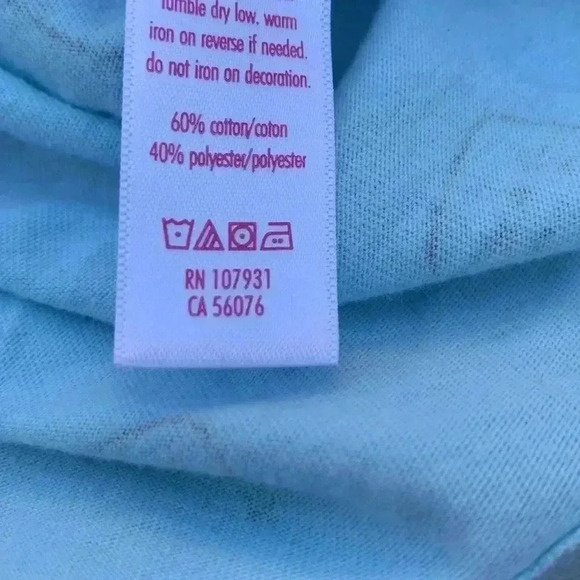 (five for $25) Justice summerweight, long sleeve Tee w cat pattern & rounded hem - Picture 6 of 6